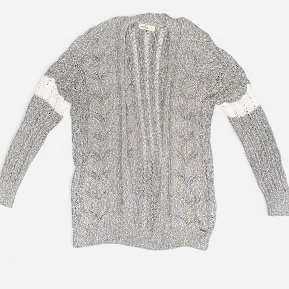 Hollister Grey and White Cardigan - Picture 2 of 8